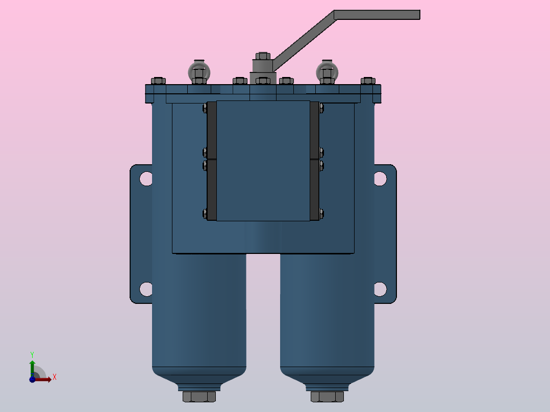 SPL系列双通网片式油滤器(SPL15-40)_SPL40前视图