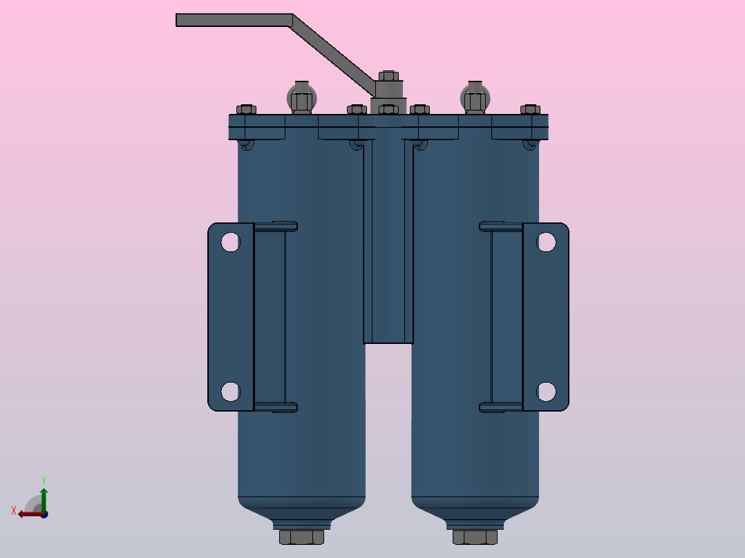 SPL系列双通网片式油滤器(SPL15-40)_SPL40后视图