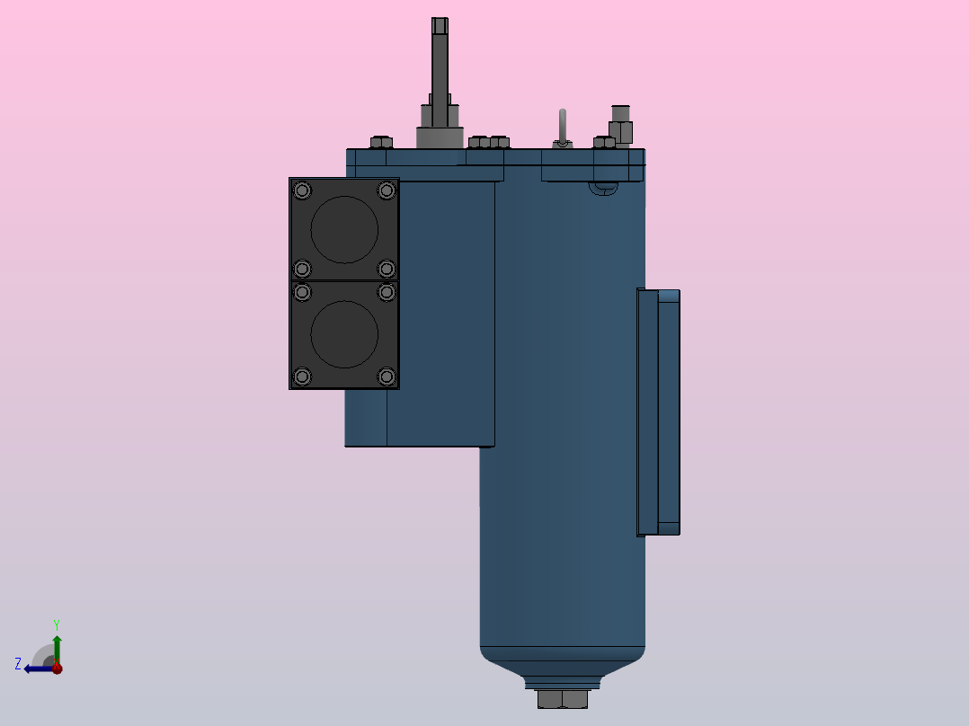 SPL系列双通网片式油滤器(SPL15-40)_SPL40右视图