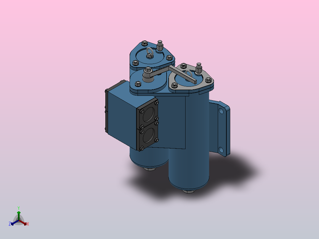 SPL系列双通网片式油滤器(SPL15-40)_SPL40正等轴测图