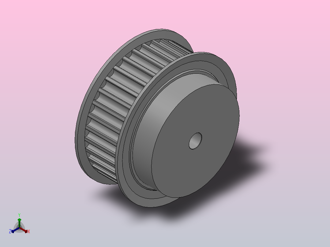 小凸缘型半圆弧形齿同步带轮H8M型_SH8MDC-34-25-dc10-A主视图