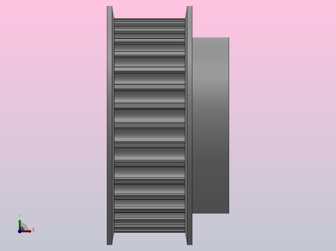 小凸缘型半圆弧形齿同步带轮H8M型_SH8MDC-34-25-dc10-A前视图