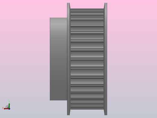 小凸缘型半圆弧形齿同步带轮H8M型_SH8MDC-34-25-dc10-A后视缩略图