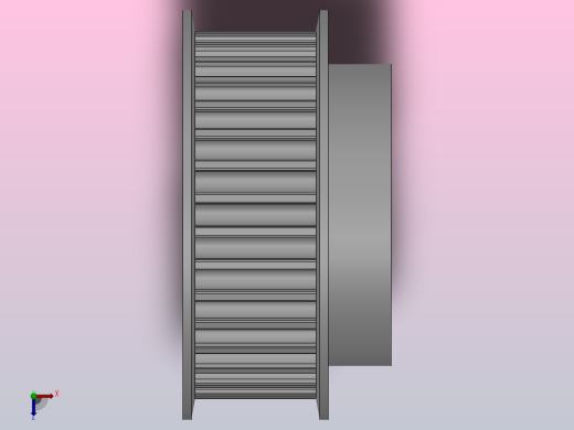 小凸缘型半圆弧形齿同步带轮H8M型_SH8MDC-34-25-dc10-A俯视缩略图