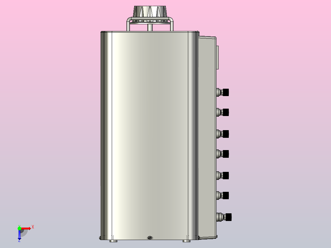 TSGC2-15接触调压器三维模型202011俯视图