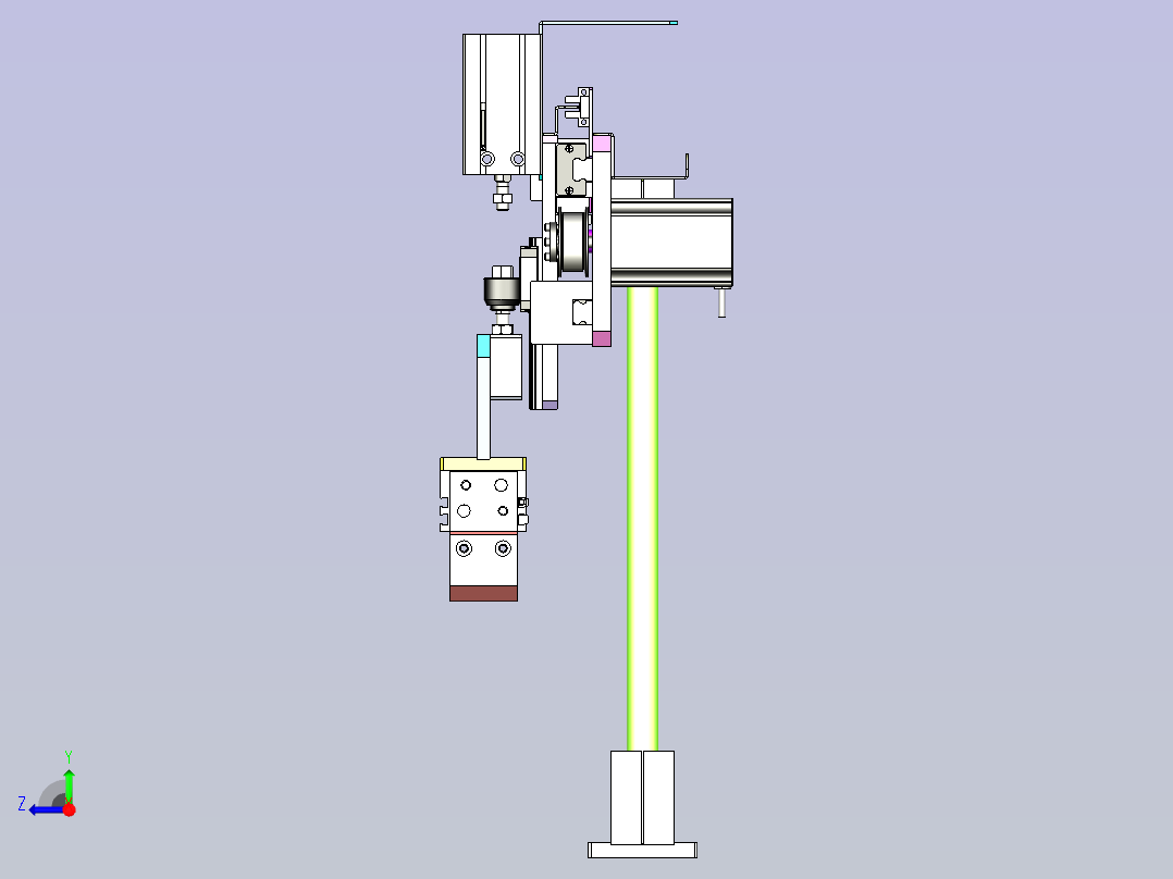 颗粒分料机组装自动机3D图纸右视图