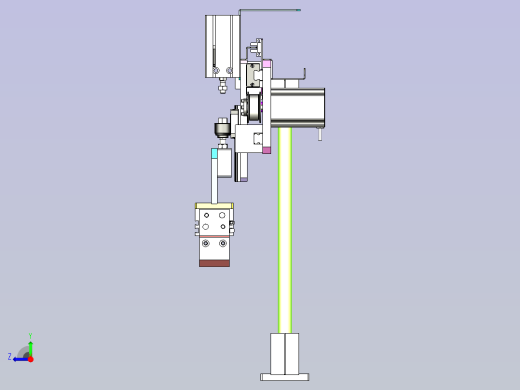 颗粒分料机组装自动机3D图纸右视缩略图
