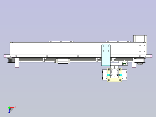 颗粒分料机组装自动机3D图纸俯视缩略图