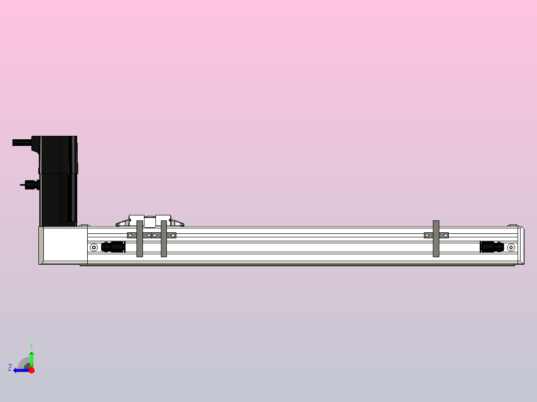 ECB5-300-BW-M10直线模组右视图