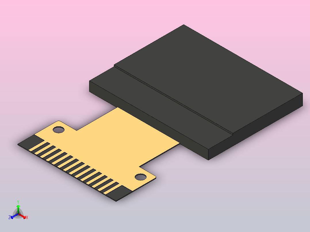 OLED 0.49英寸白色64x32 IIC SSD1306正等轴测图