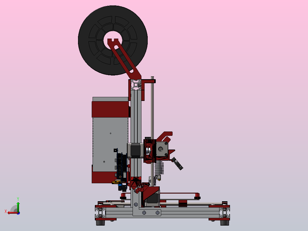 Rebel II 3D 打印机后视图