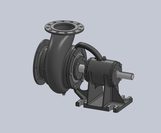 离心式水泵3D模型缩略图