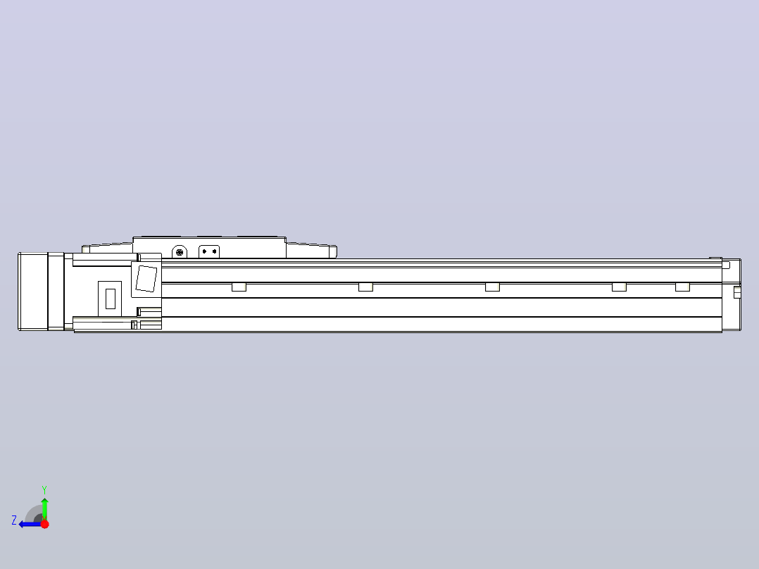滚珠丝杠直线轴内置导轨TPA-GCR-120-1610C-L300-ML-M40-N3右视图