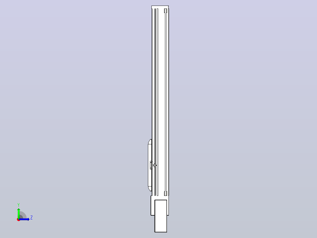 伺服电机集成皮带传动直线执行器TPA-OCB-140-256-L750-MR-P75-N3左视图