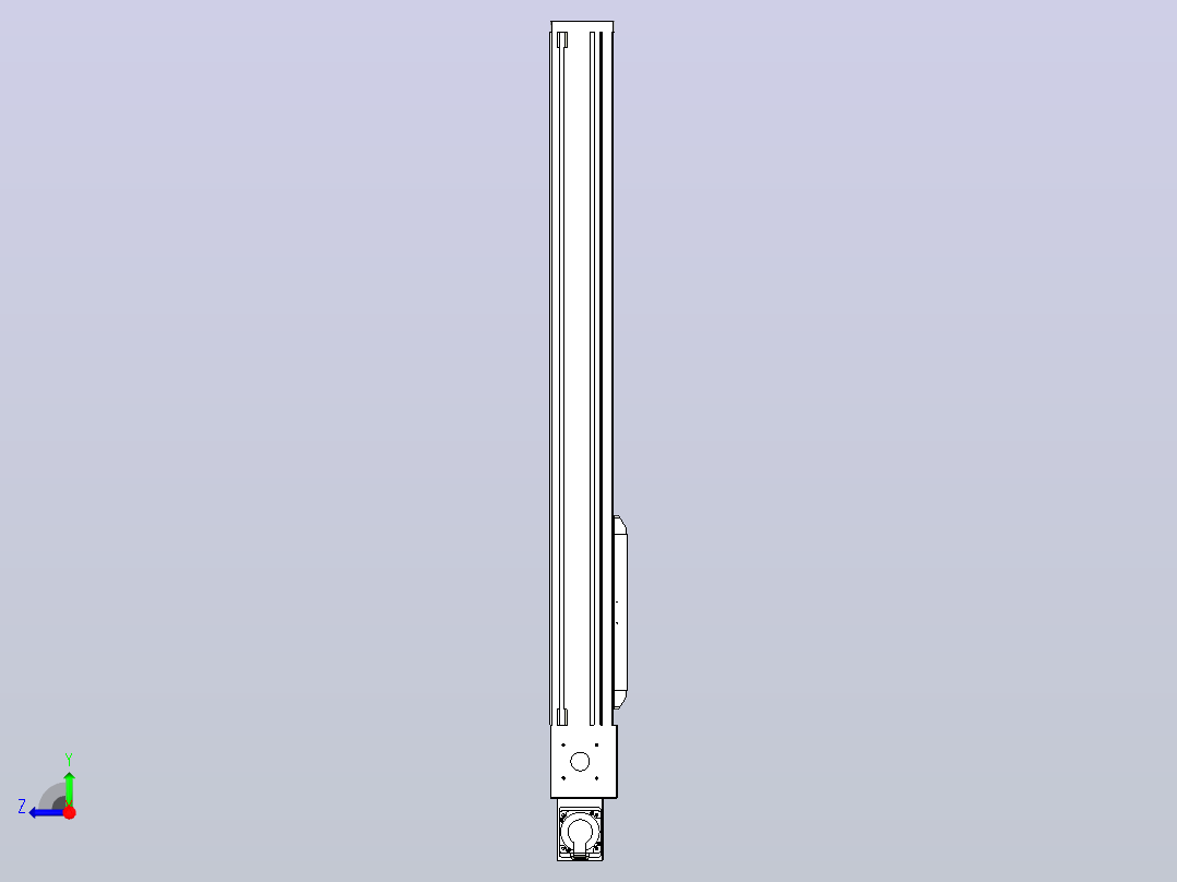 伺服电机集成皮带传动直线执行器TPA-OCB-140-256-L750-MR-P75-N3右视图