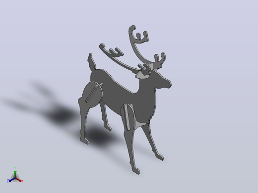 胶合板鹿正等轴测缩略图