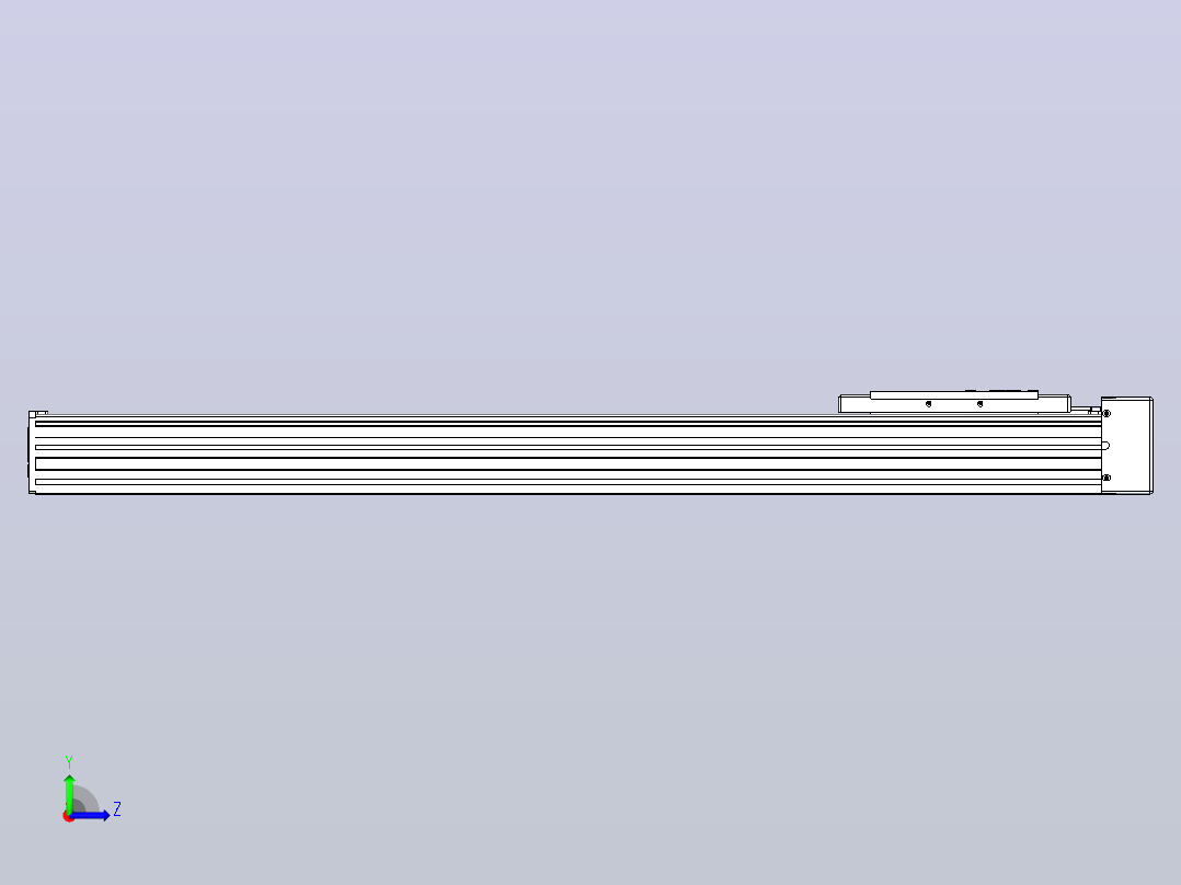 滚珠丝杠直线轴带导轨全封闭TPA-HCR-140D-2010C-L600-MR-Y-P40-N3左视图