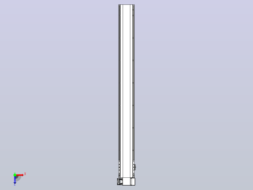 皮带直线轴半封闭可选导轨TPA-HNB-140D-120-L1300-RP-C-P40-N3俯视缩略图