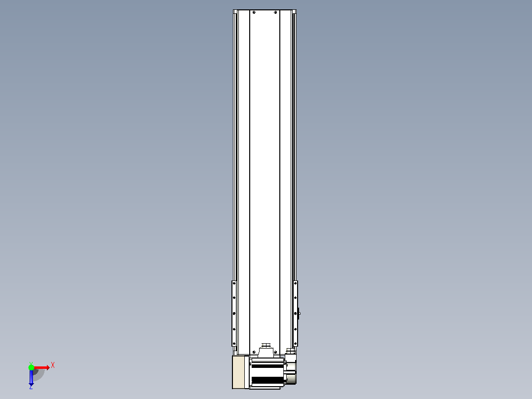 皮带直线轴半封闭可选导轨TPA-HNB-220D-176-L800-LU-Y-P1K-N3俯视图