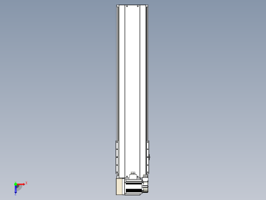 皮带直线轴半封闭可选导轨TPA-HNB-220D-176-L800-LU-Y-P1K-N3俯视缩略图