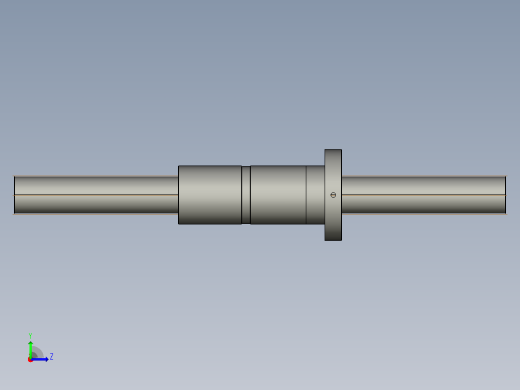FFZD6316-4滚珠丝杆3D模型左视缩略图