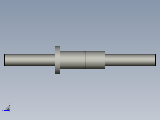 FFZD6316-4滚珠丝杆3D模型右视缩略图
