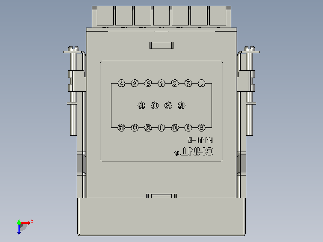 JDM15G计数继电器三维模型202012俯视图