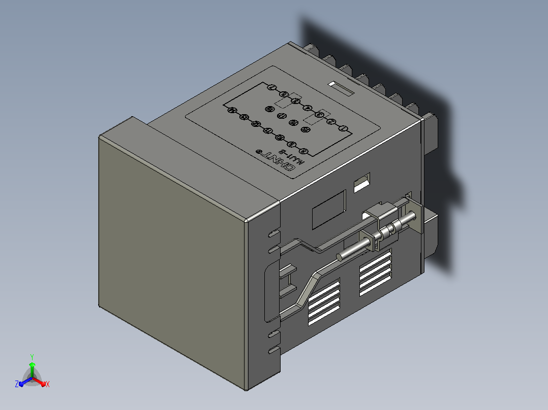 JDM15G计数继电器三维模型202012正等轴测图