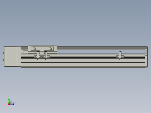 SYS12-BR-200-200W滚珠花健、支撑座、滚珠丝杠、交叉导轨、直线模组.STEP左视缩略图