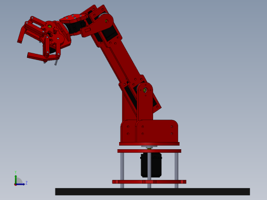三自由度机器人左视缩略图