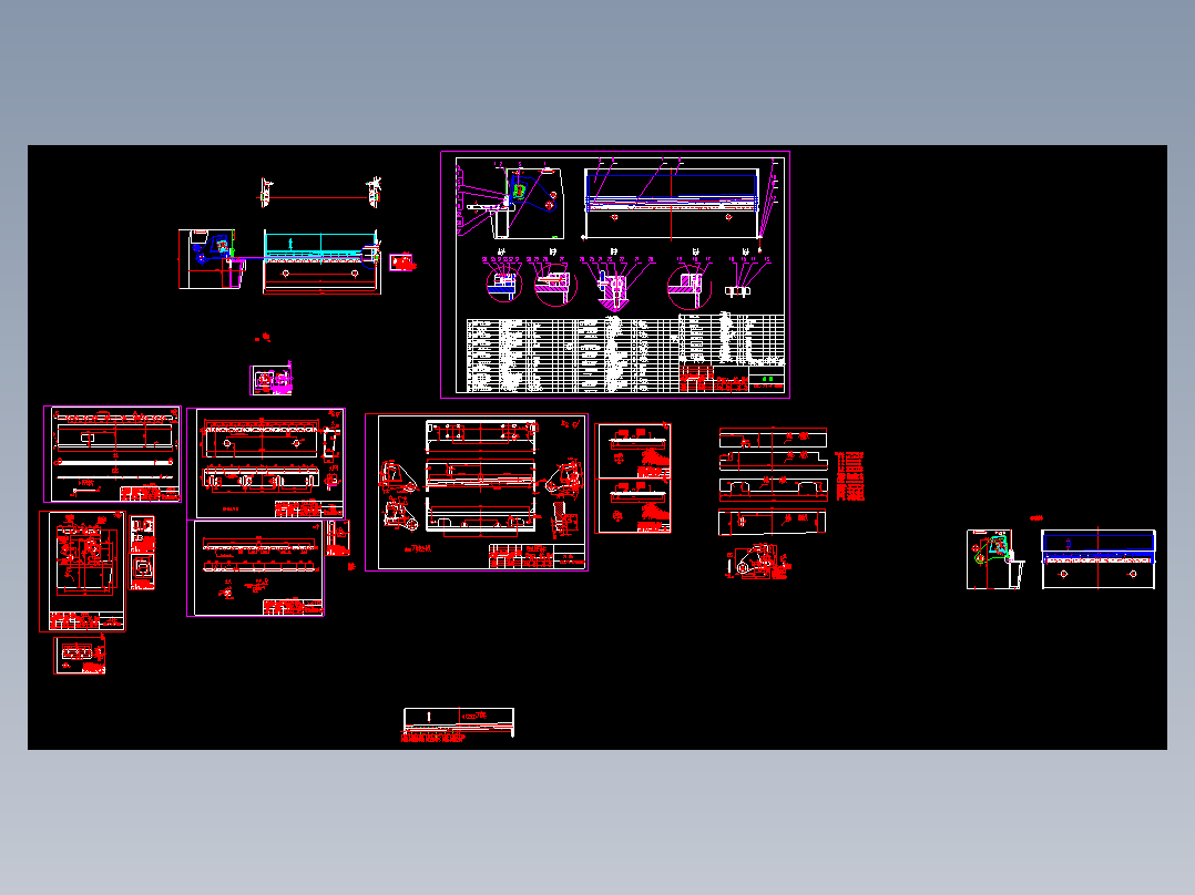 4X2500剪板机CAD图纸 C254 机械设计参考资料设计素材