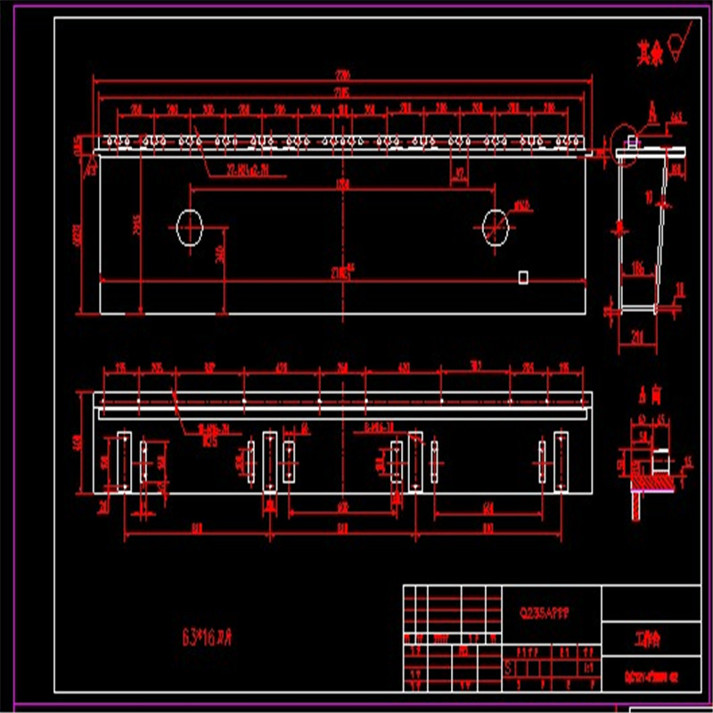 4X2500剪板机CAD图纸 C254 机械设计参考资料设计素材