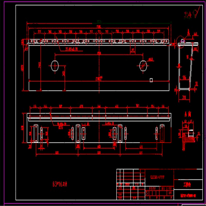 4X2500剪板机CAD图纸 C254 机械设计参考资料设计素材