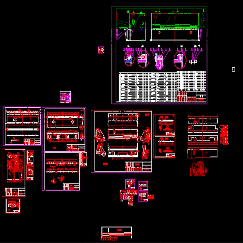 4X2500剪板机CAD图纸 C254 机械设计参考资料设计素材