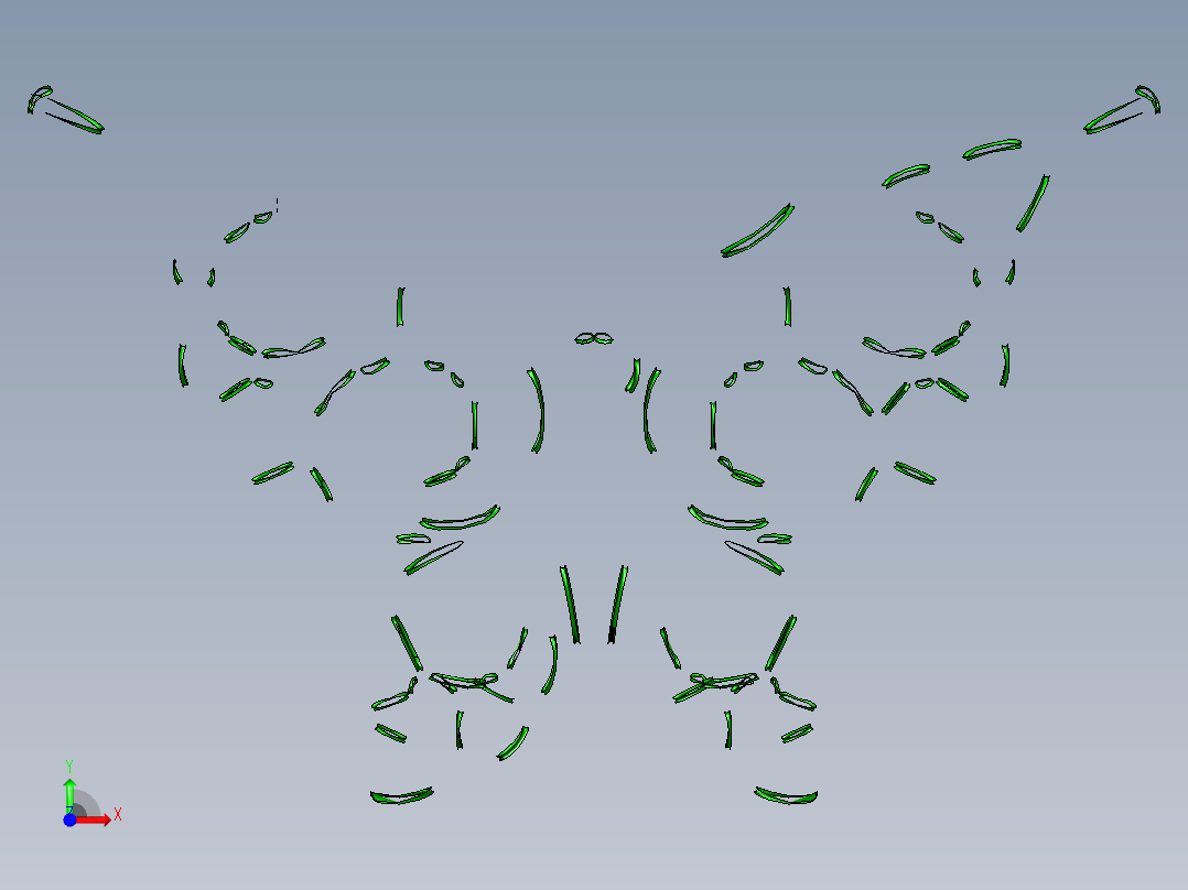 蝴蝶百合设计图前视图