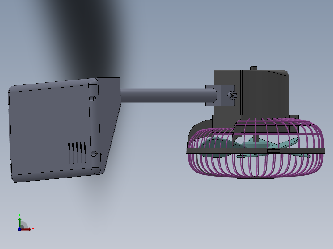 太阳能小风扇前视图