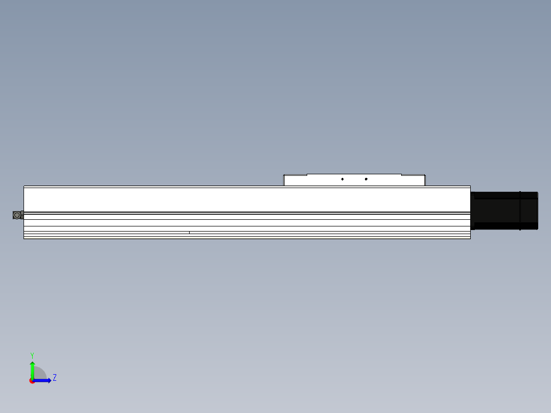 Toyo东佑达直线模组-ECH22-500-BC-M75-C4左视图