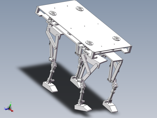 四足机器人机械狗（3D图纸+二维图+说明书）