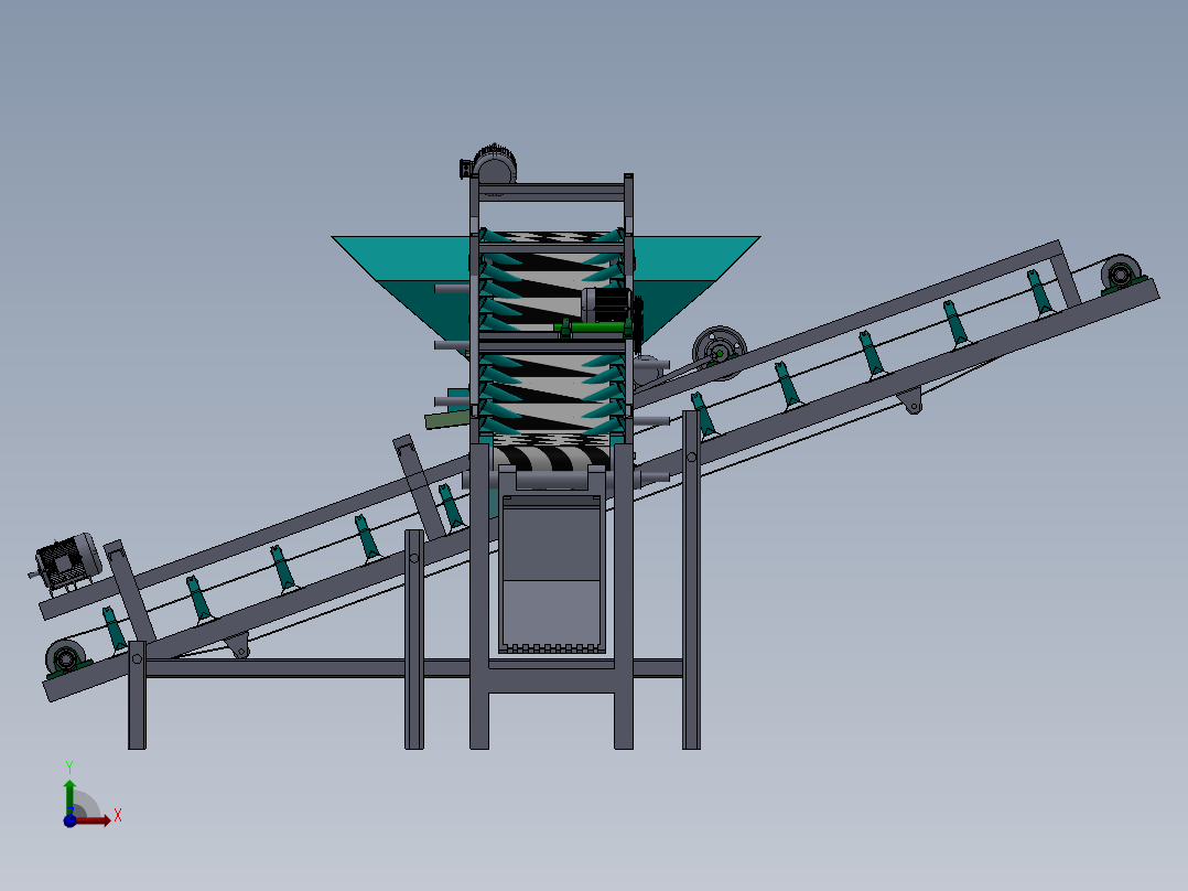 挖沙筛沙一体机前视图