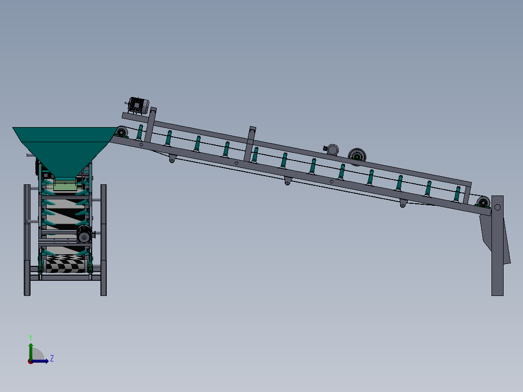 挖沙筛沙一体机左视图