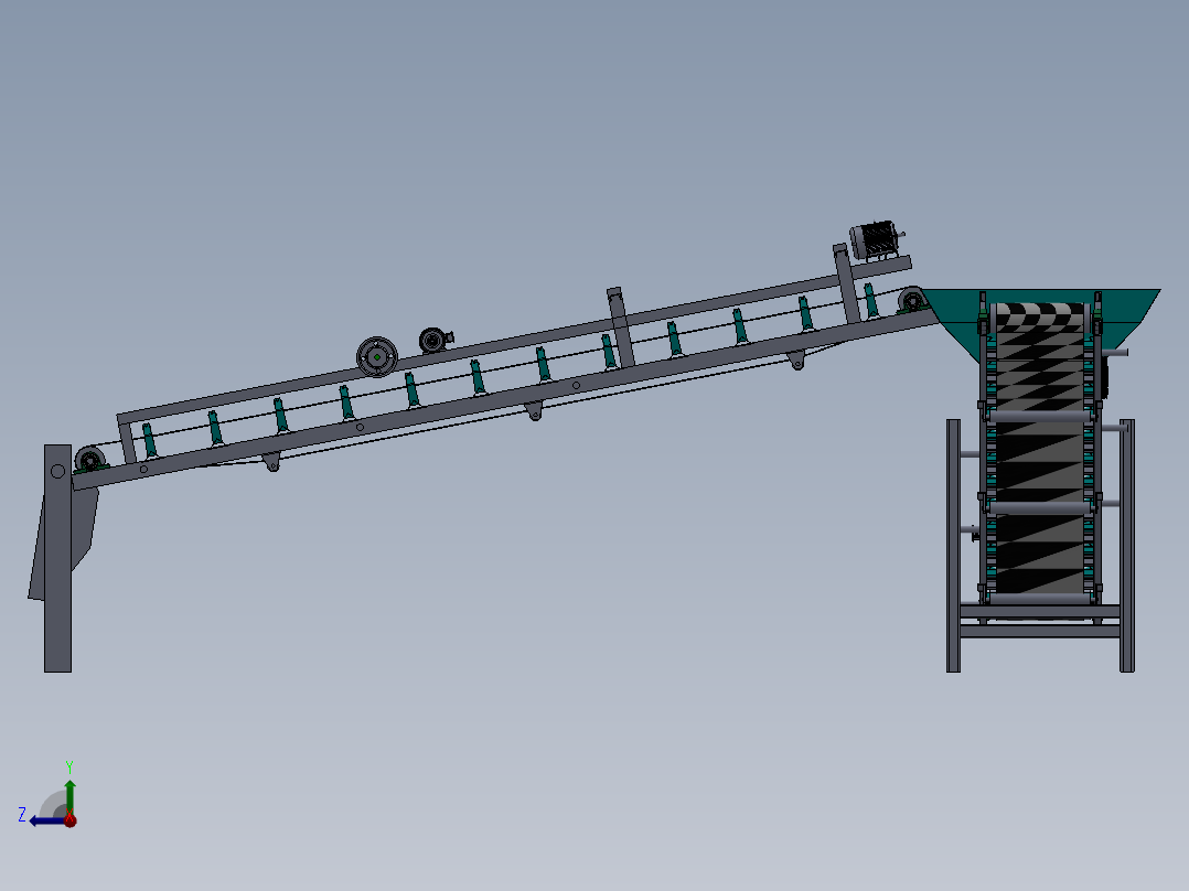 挖沙筛沙一体机右视图