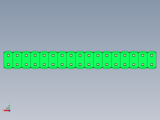 彩色公头100mil（2.54mm）系列-DS1021_green_2x17p_100mil_Type5_rev1.0后视缩略图