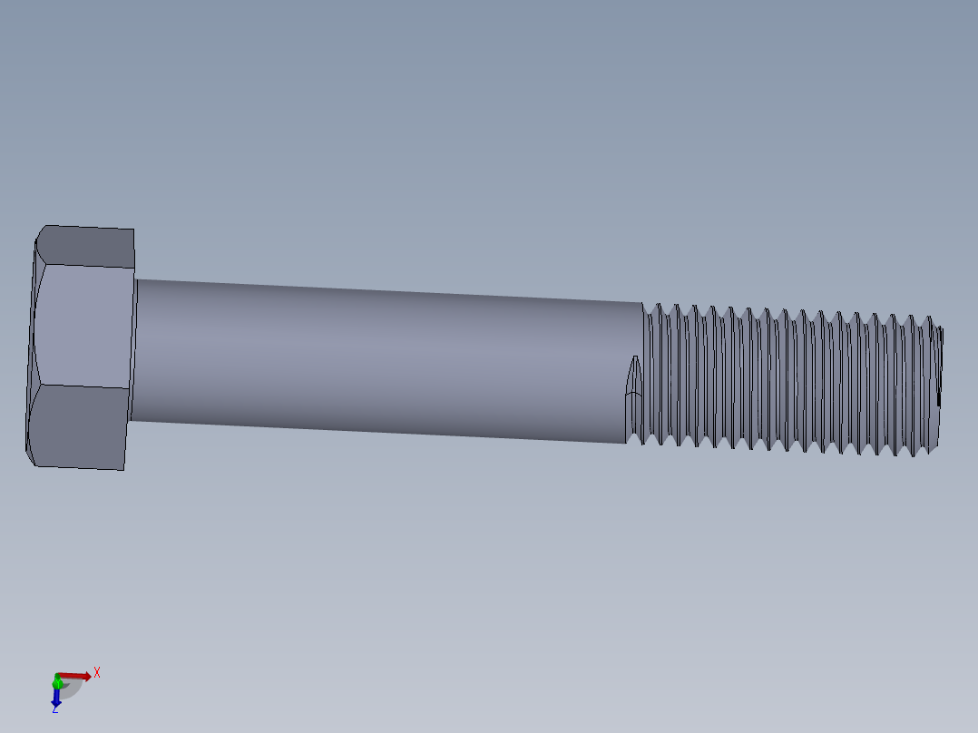 UNC 六角螺栓-Hex Bolt 0.875-9 x 5.SLDPRT