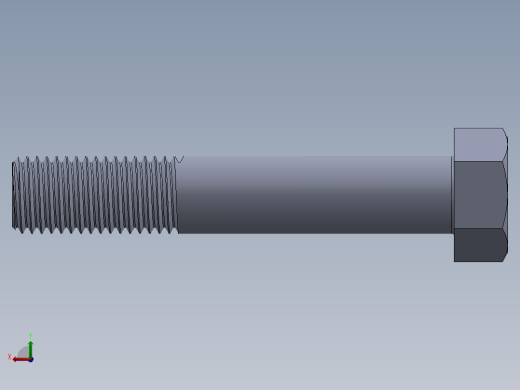 UNC 六角螺栓-Hex Bolt 0.875-9 x 5.SLDPRT后视缩略图