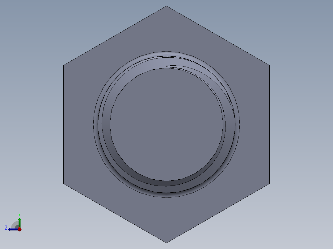 UNC 六角螺栓-Hex Bolt 0.875-9 x 5.SLDPRT右视图