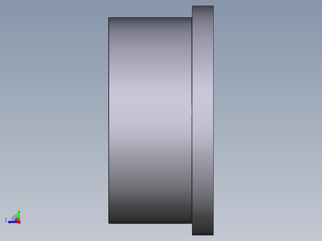 27QRV 锯齿面短按DIN 8063 PN 10 16与溶剂焊接插座，使用存根QPV 泄，平垫片（垫片尺寸，看到QHv）右视图