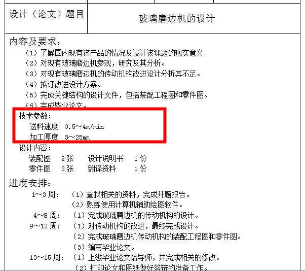 JS25-玻璃磨边机设计[含全套图和文档]