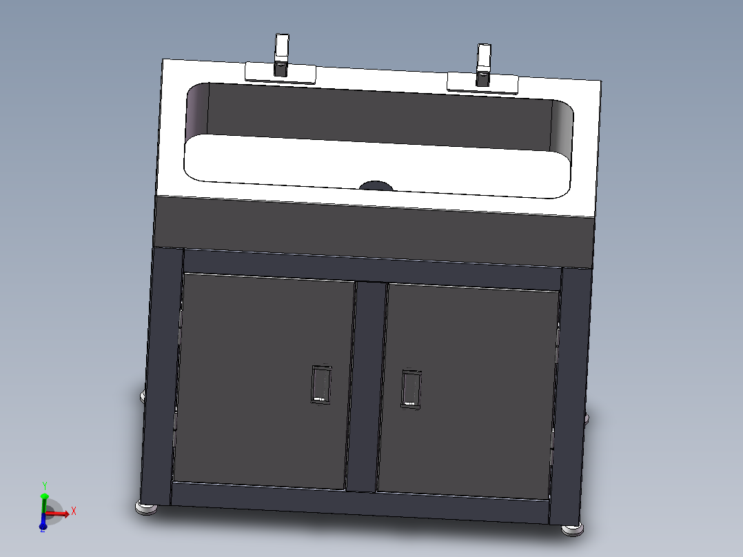 净化双位洗手台洗手池