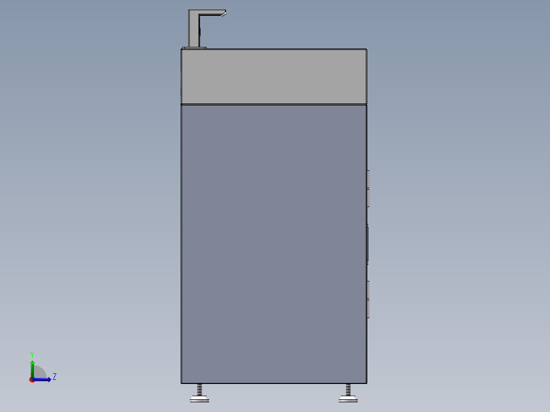净化双位洗手台洗手池左视图