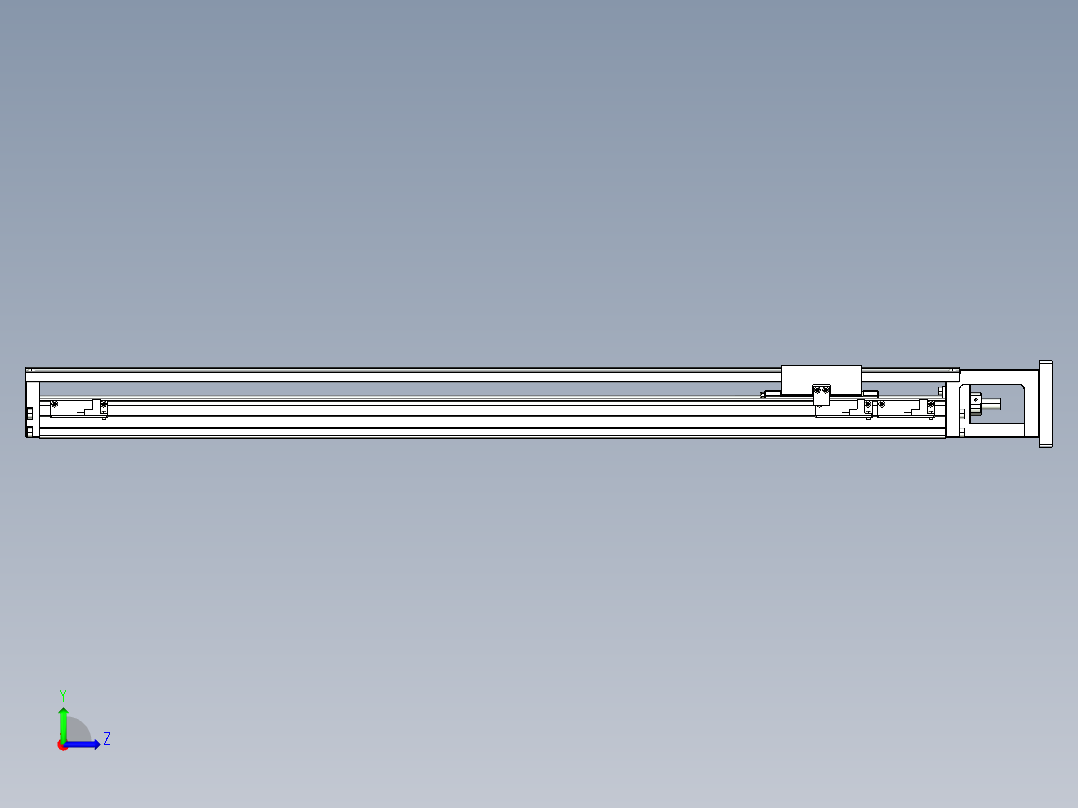 TPA-KNR-86E-1610C-L700A1-M-P75-N3线性模块铝制底座左视图